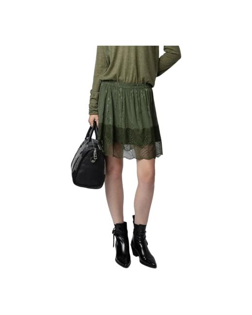 Zadig & Voltaire Green Short Skirts