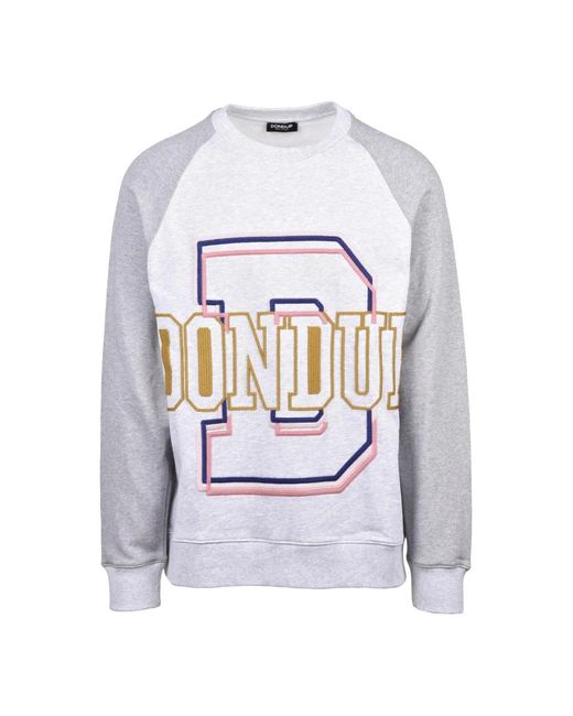 Dondup Hoodies & Sweatvesten ,Grijs ,Katoen Sweatshirt in het Gray voor heren