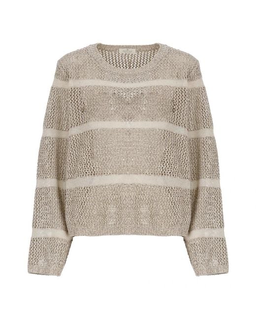 Panicale Gray Round-Neck Knitwear