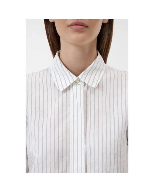 Closed Overhemden ,Wit ,Classic Modal Shirt in het Blue