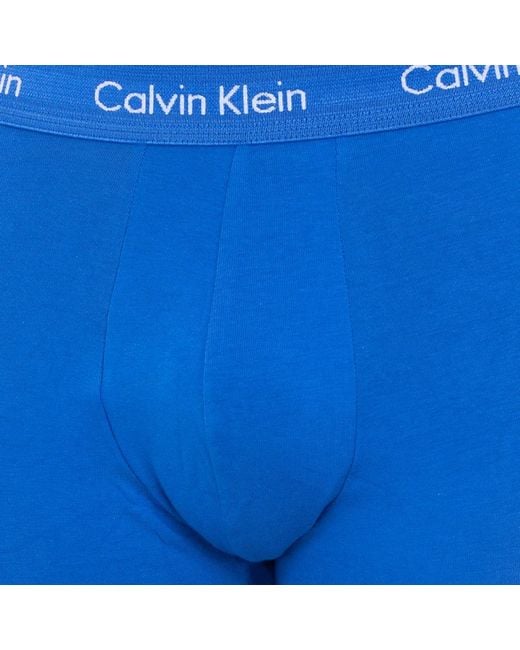 Calvin Klein Ondergoed ,Veelkleurig ,Katoen 3-Pack Boxer Briefs, Elastische Tailleband in het Blue voor heren