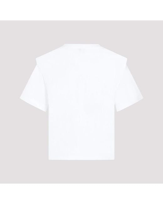 Isabel Marant White Weißes baumwoll zelitos t-shirt