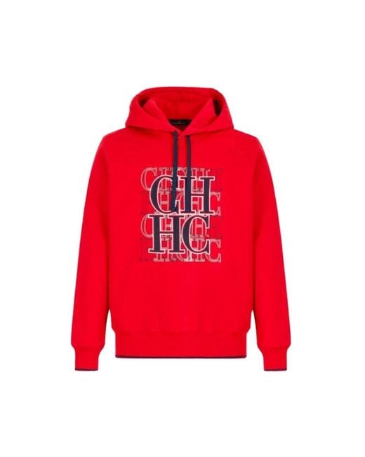 Carolina Herrera Red Hoodies for men