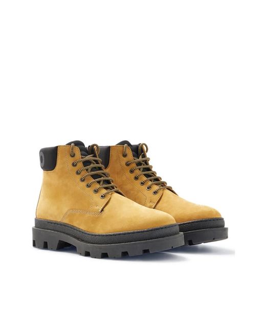 HUGO Yellow Lace-Up Boots for men