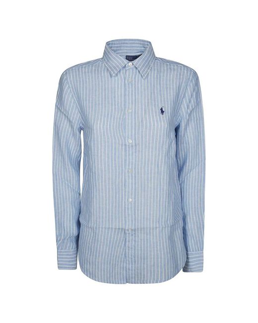 Polo Ralph Lauren Blue Klassisches Button-Front-Shirt