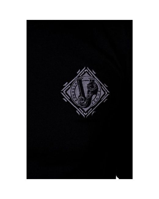 Versace Stilvolle strick-crewneck-bluse in Black für Herren