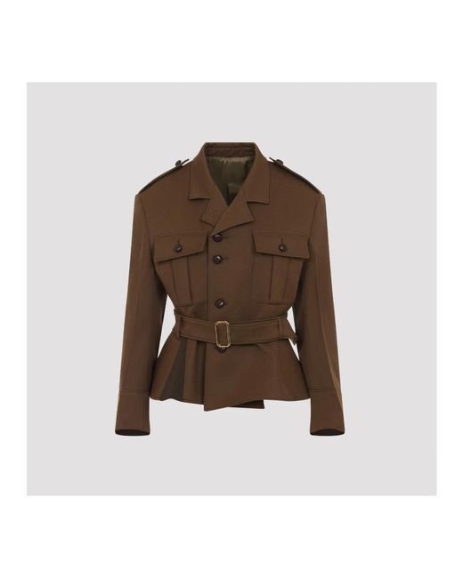 Céline Peplum Jas in het Brown