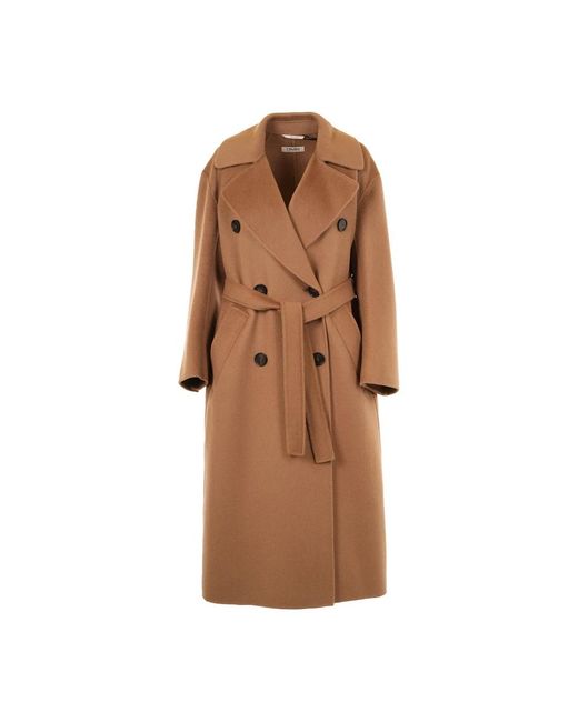 Max Mara Brown Belted Coats