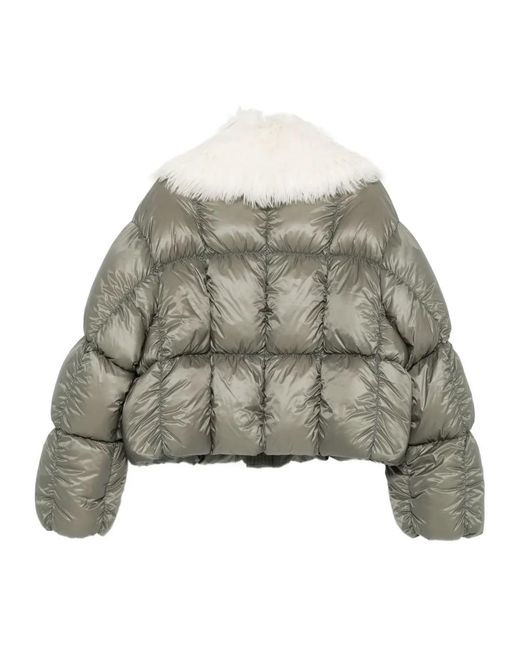 Jil Sander Jassen ,Groen ,Taupe Donsjas Voor Winterseizoen in het Gray