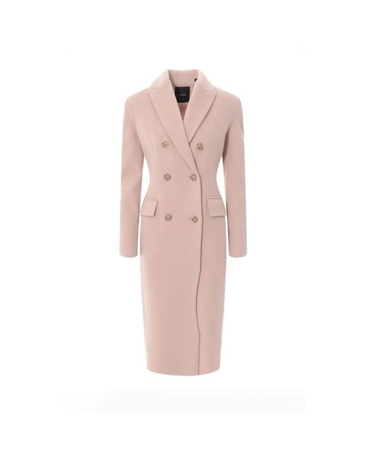 Pinko Pink Double-Breasted Coats