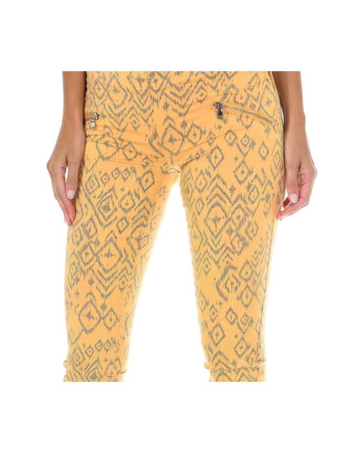 Met Yellow Skinny Trousers