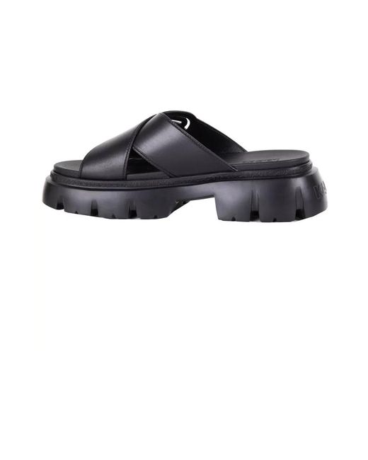 Karl Lagerfeld Black Schwarze slide-sandalen