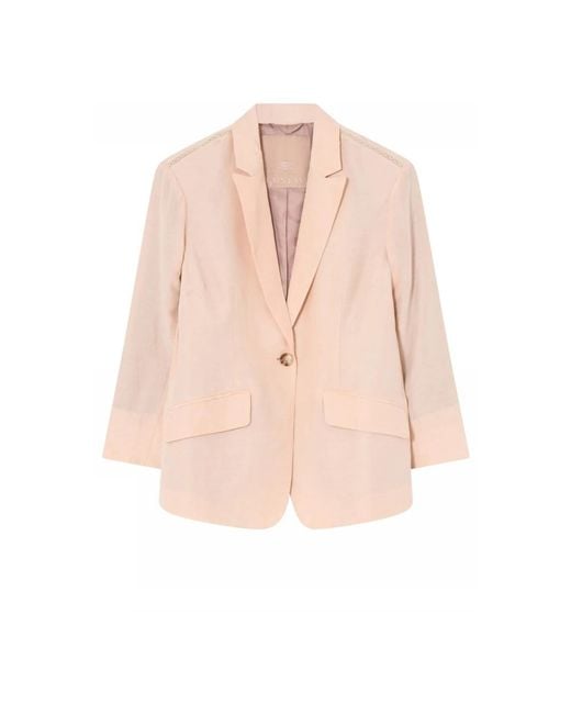 GUSTAV Pink Creme tan blazer 2019 klassischer stil