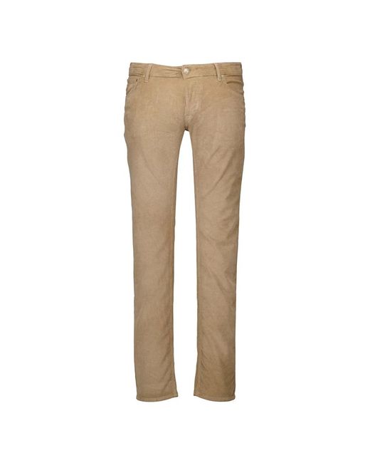Hand Picked Natural Straight Trousers for men