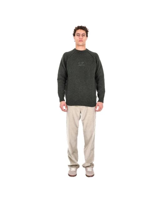 C P Company Green Round-Neck Knitwear for men