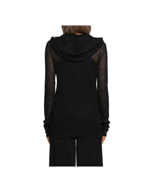 Rick Owens Black Round-Neck Knitwear