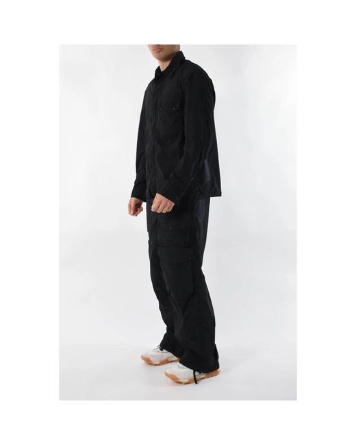 C P Company Black Wide Trousers for men