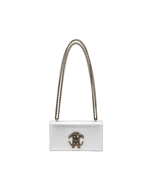 Roberto Cavalli White Cross Body Bags