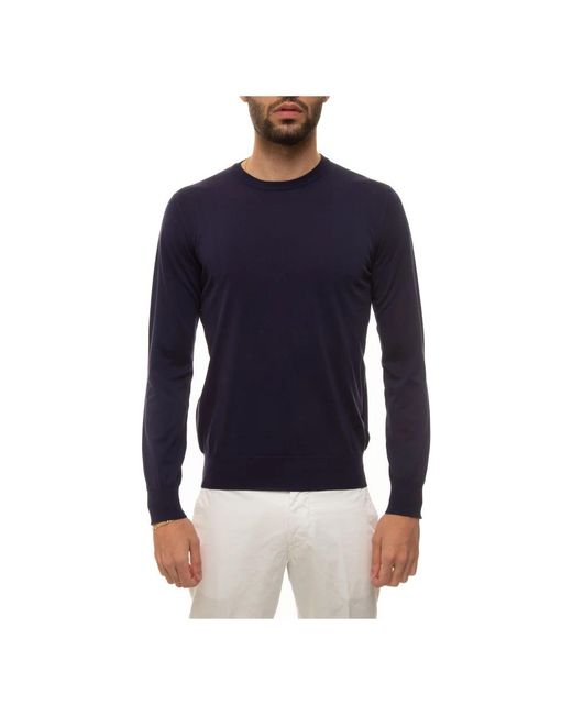 Fay Blue Round-Neck Knitwear for men