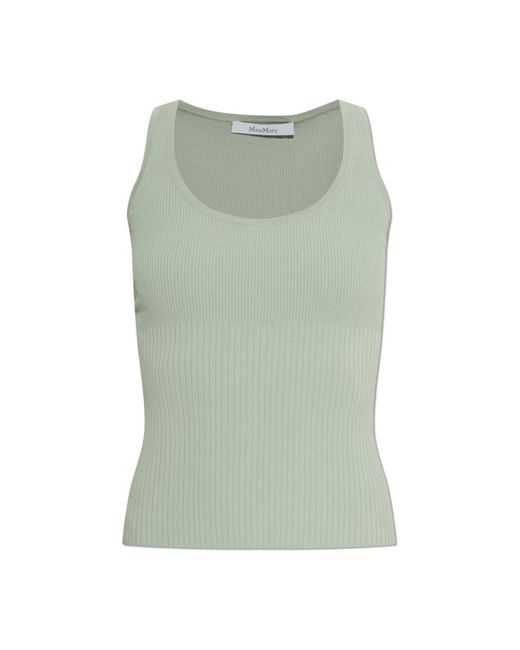 Max Mara Green Sleeveless Tops