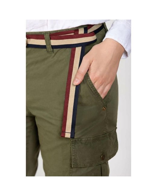 Mason's Green Cropped Trousers