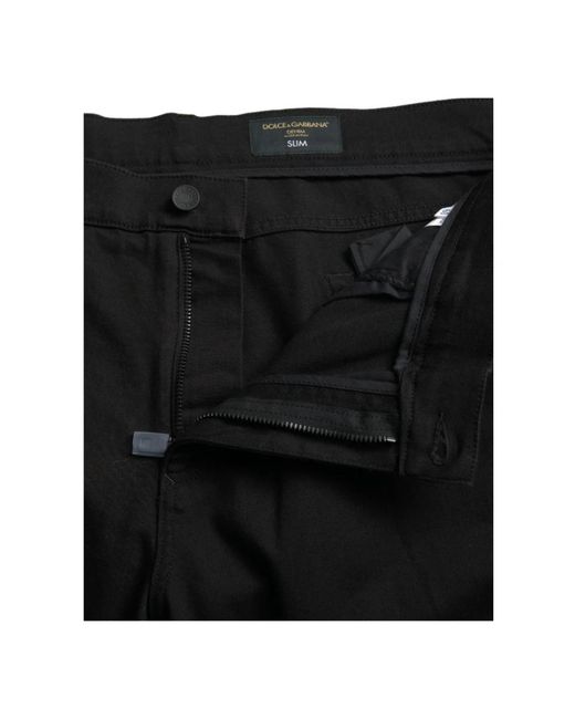 Dolce & Gabbana Schwarze skinny stretch denim jeans in Black für Herren