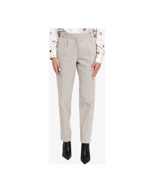 Kaos Broeken ,Grijs ,Dove Viscose Enkellange Broek in het Gray