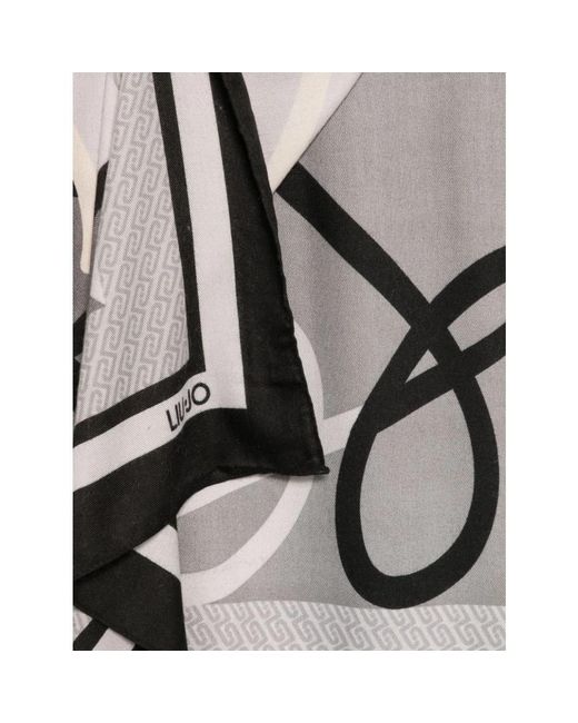 Liu Jo Gray Silk Scarves