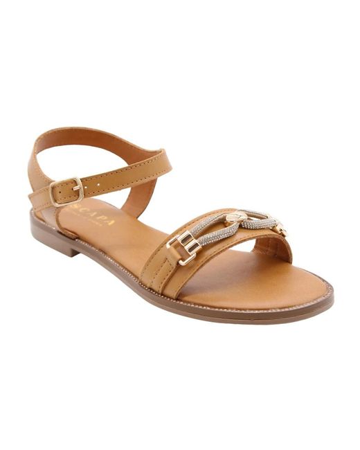 Scapa Brown Flat Sandals