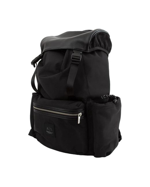 ARMANI EXCHANGE Stylischer schwarzer rucksack in Black für Herren