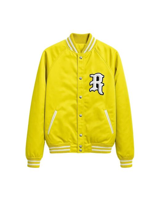John Richmond Giacca Bomber Con Logo Frontale in het Yellow