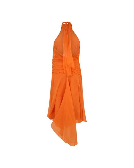 Alberta Ferretti Orange Party Dresses