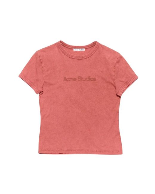 Acne T-Shirts in het Pink
