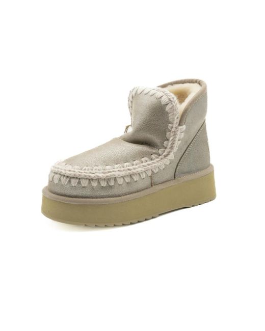 Winter Boots Mou de color Gray