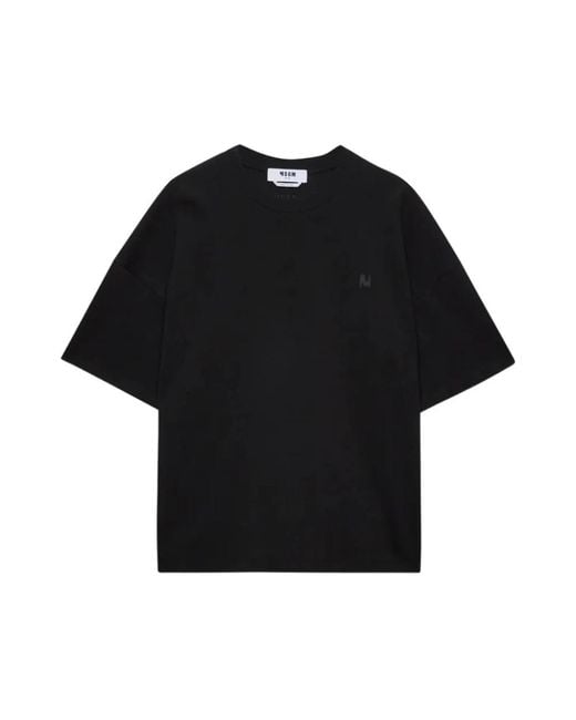 MSGM Black T-Shirts for men