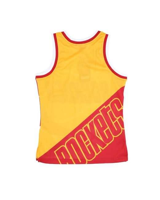 Mitchell & Ness Fitness ,Veelkleurig ,Polyester Nba Big Face Mode Tank in het Red voor heren