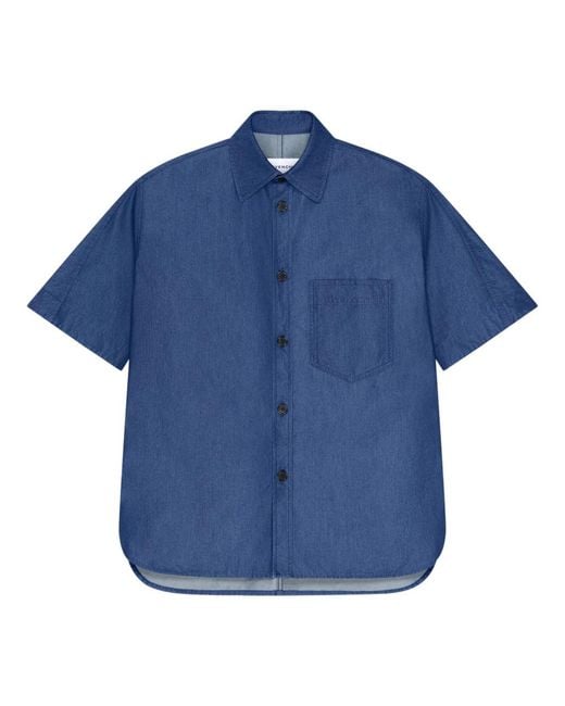 Givenchy Blue Short Sleeve Shirts for men