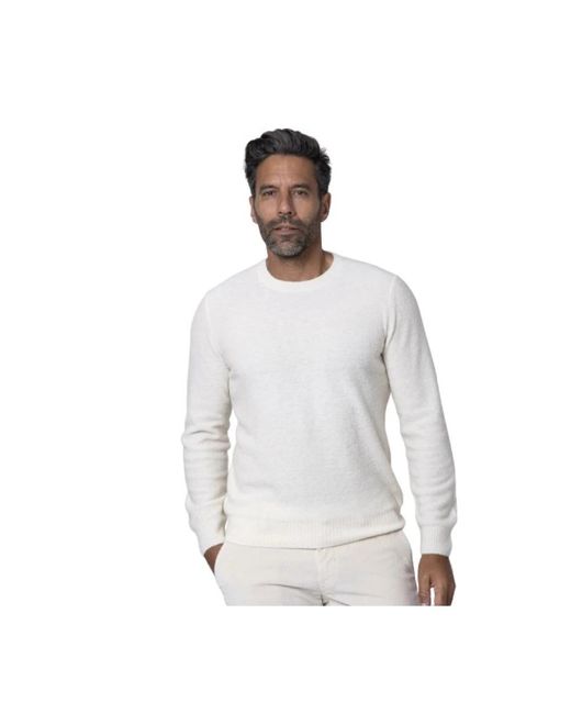 Round-Neck Knitwear di Gran Sasso in White da Uomo