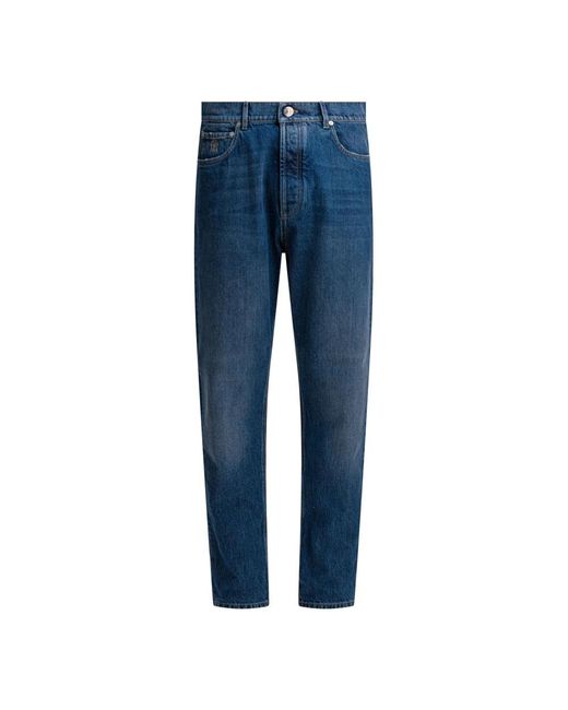 Brunello Cucinelli Blue Slim-Fit Jeans for men
