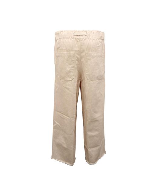 White Sand Natural Wide Trousers