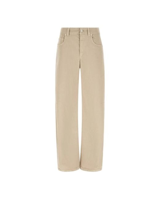 Brunello Cucinelli Natural Straight Fit Jeans