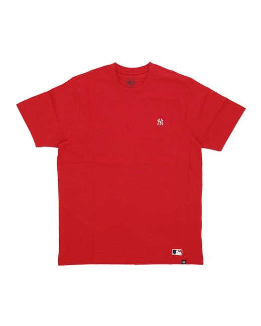 '47 Tops ,Rood ,Katoen Base Runner Emb Echo Tee in het Red voor heren