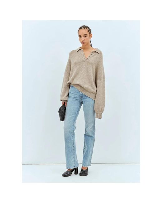 Khaite Blue Straight Fit Jeans