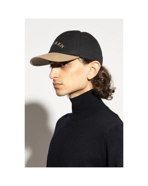 McQueen Accessoires ,Zwart ,Katoen Baseball Cap in het Blue voor heren