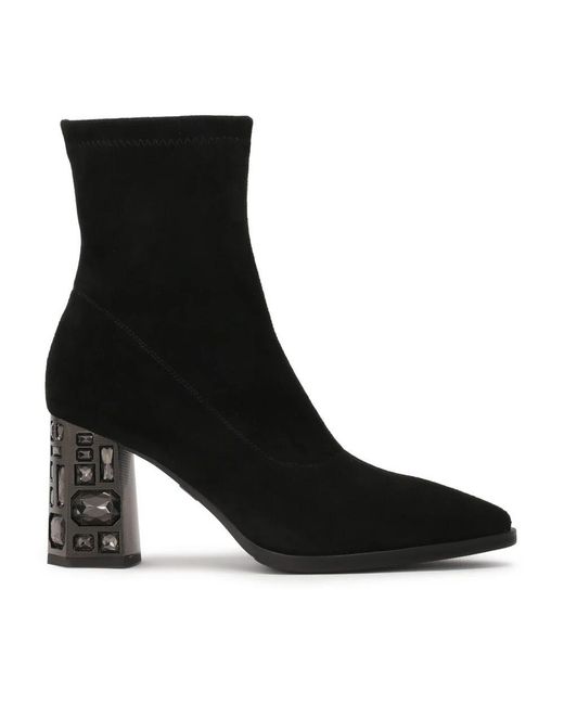 Kazar Black Stiefel Aus Stretchstoff Mit Verziertem Absatz