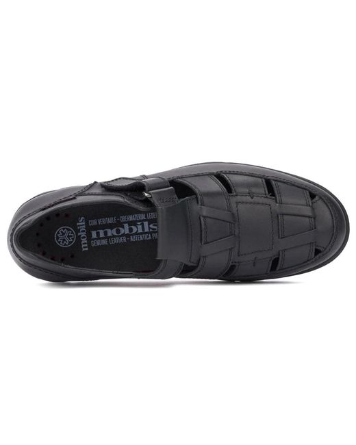 Mephisto Flat Sandals in Black für Herren