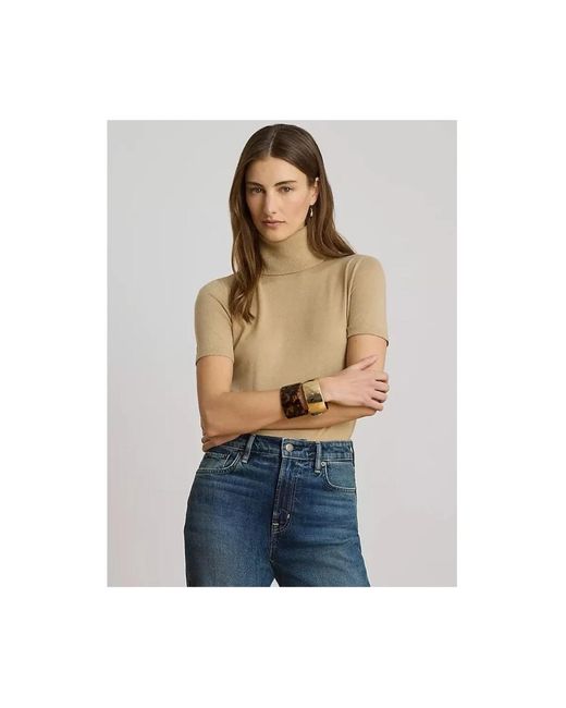 Ralph Lauren Turtleneck Pullover in het Natural