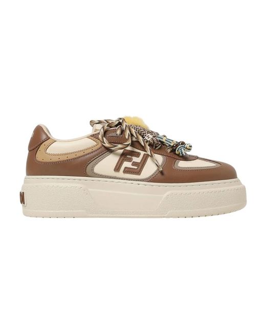 Fendi Natural Platform Sneakers