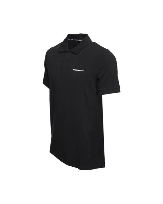 Karl Lagerfeld Black Polo Shirts for men