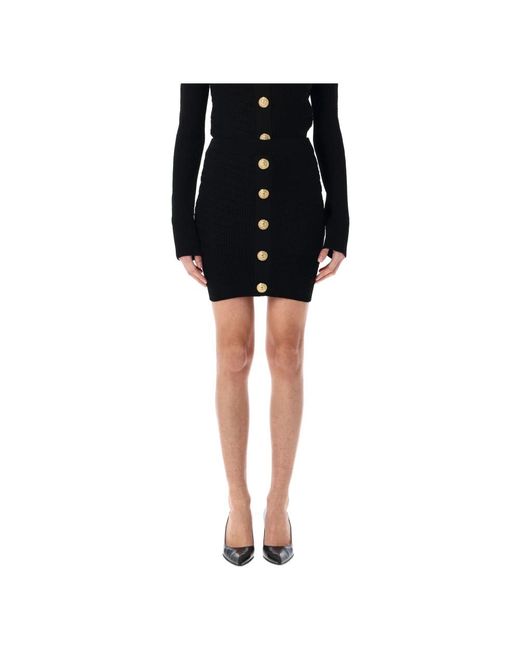 Balmain Short Skirts in het Black